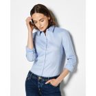 Kustom Kit hosszú ujjú női ing Tailored Fit Stretch Oxford 143 világoskék