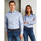 Kustom Kit hosszú ujjú női ing Tailored Fit Stretch Oxford 143 világoskék