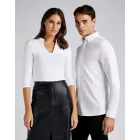 Kustom Kit 3/4 ujjú blúz Mandarin 200 fehér