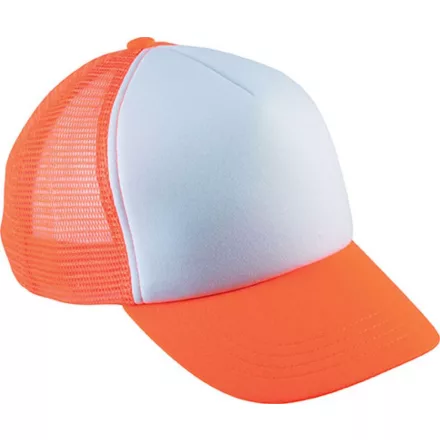 K-Up gyerek baseball sapka Junior Trucker 5P fehér-fluo-narancs