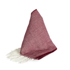 K-Up sál Fringed burgundy-natúr