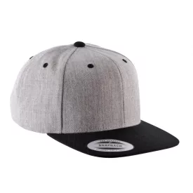 K-Up baseball sapka Flat Peak 6P melírozott szürke-fekete