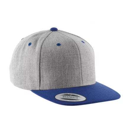 K-Up baseball sapka Flat Peak 6P melírozott szürke-királykék