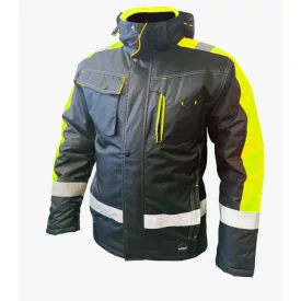   4WRK láthatósági téli kabát Glacier Hi-Vis fekete-sárga