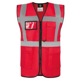 Korntex láthatósági vezetői mellény Hamburg piros