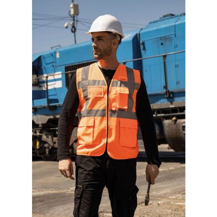 Korntex láthatósági vezetői mellény Mesh Athens narancs