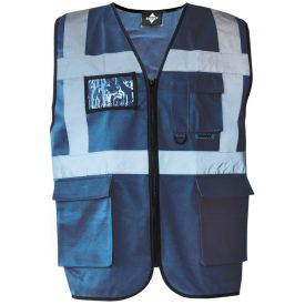   Korntex láthatósági vezetői mellény Multi Functional tengerkék