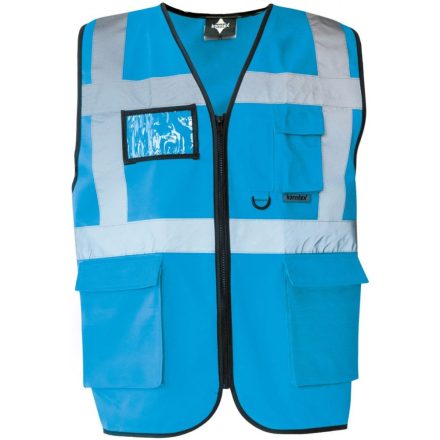 Korntex láthatósági vezetői mellény Multi Functional égszínkék