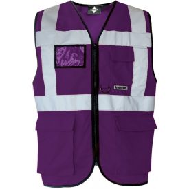   Korntex láthatósági vezetői mellény Multi Functional lila