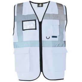   Korntex láthatósági vezetői mellény Multi Functional fehér