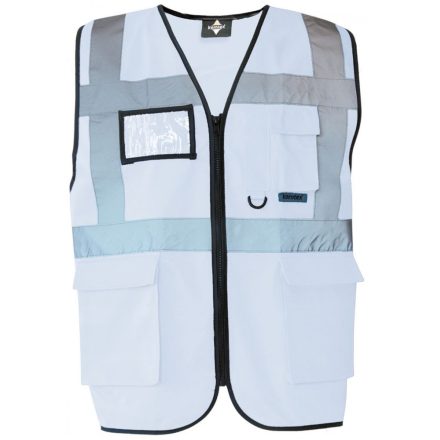 Korntex láthatósági vezetői mellény Multi Functional fehér