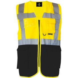   Korntex láthatósági vezetői mellény Multi Functional sárga-fekete