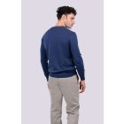 Legend kötött pulóver Cotton V-Neck 290 mélykék