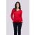 Legend női kötött pulóver Cotton V-Neck 290 piros