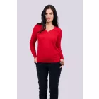 Legend női kötött pulóver Cotton V-Neck 290 melírozott sötétszürke