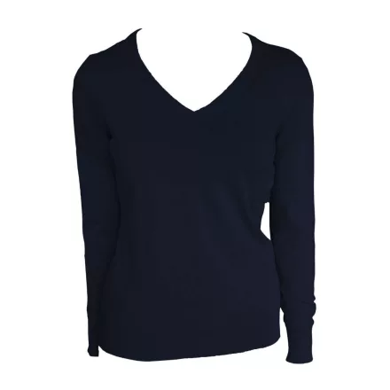 Legend női kötött pulóver Cotton V-Neck 290 tengerkék