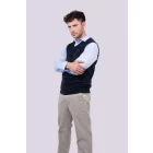 Legend kötött mellény Cotton V-Neck 290 tengerkék