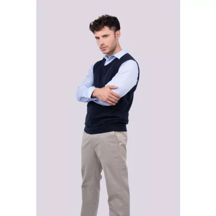 Legend kötött mellény Cotton V-Neck 290 tengerkék