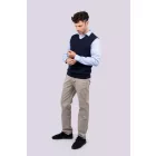 Legend kötött mellény Cotton V-Neck 290 tengerkék