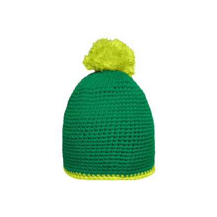 Myrtle Beach Crocheted hat with contrasting border and pompon