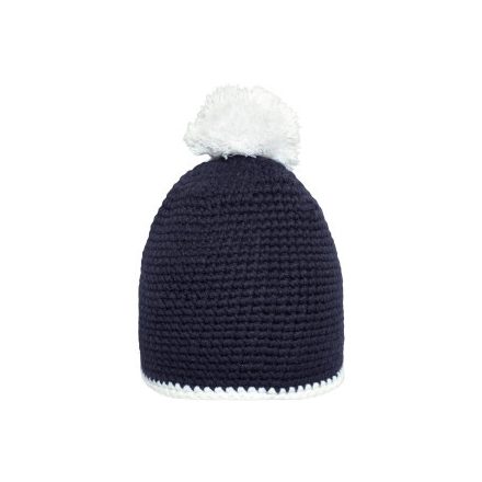 Myrtle Beach Crocheted hat with contrasting border and pompon