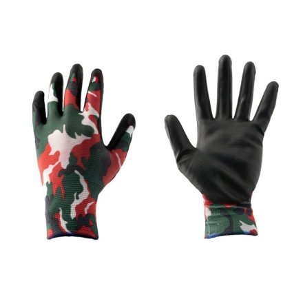 4WRK PU mártott kesztyű Monsoon Camo Red terep