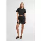 NMS női haspóló Cropped Tee 180 fekete