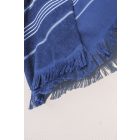 Olima strandtörölköző Striped Beach&Spa 300 tengerkék-fehér