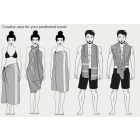 Olima strandtörölköző Striped Beach&Spa 300 tengerkék-fehér