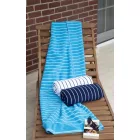 Olima strandtörölköző Beach Striped 600 fehér-tengerkék