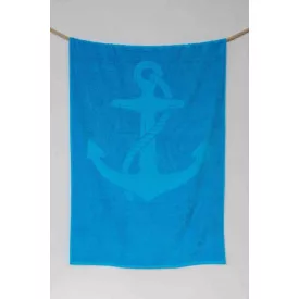 Olima strandtörölköző Anchor Jacquard 380 karibi kék