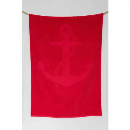 Olima strandtörölköző Anchor Jacquard 380 chilli