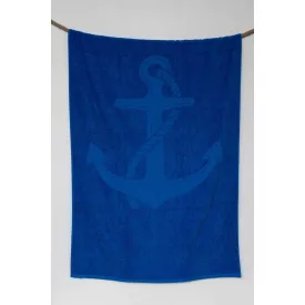 Olima strandtörölköző Anchor Jacquard 380 királykék