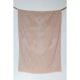 Olima strandtörölköző Anchor Jacquard 380 homokszín