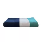 Olima velúr strandtörölköző Nautical Stripe 450 tengerészkék-fehér-aquamarine