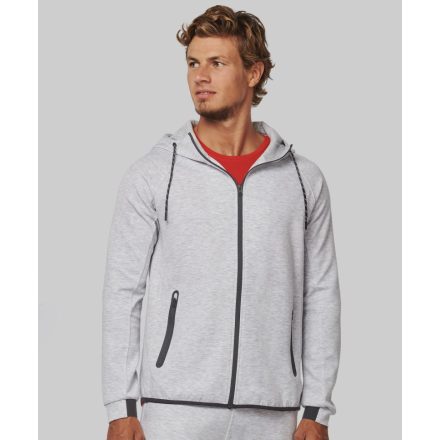 Kariban pulóver Performance Hoodie 310 melírozott hamuszürke