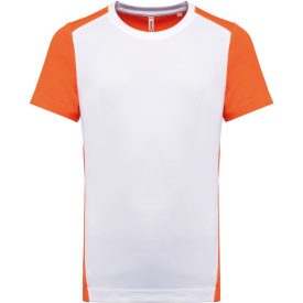 ProAct póló Contrast 130 fehér-fluo-narancs
