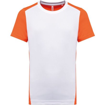ProAct póló Contrast 130 fehér-fluo-narancs