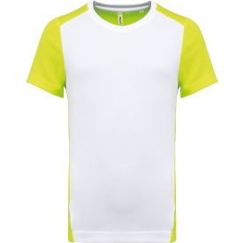 ProAct póló Contrast 130 fehér-fluo-sárga