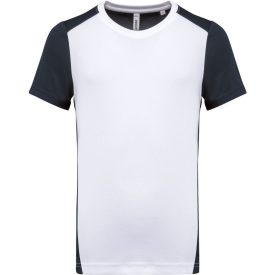 ProAct póló Contrast 130 fehér-tengerkék