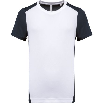 ProAct póló Contrast 130 fehér-tengerkék