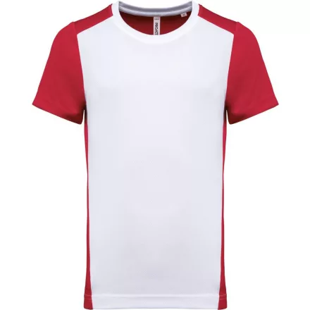 ProAct póló Contrast 130 fehér-piros