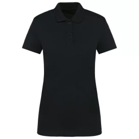 Kariban női galléros póló Supima Pique 230 fekete