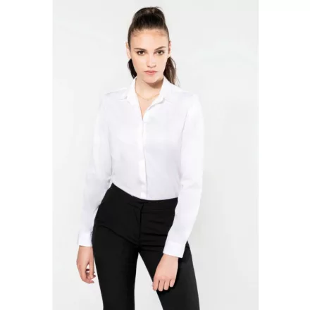 Kariban hosszú ujjú női ing Premium Twill 130 fehér