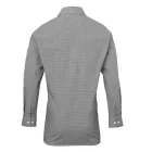 Premier hosszú ujjú ing Gingham 115 fekete-fehér
