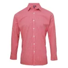 Premier hosszú ujjú ing Gingham 115 piros-fehér