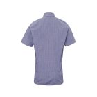 Premier rövid ujjú ing Gingham 115 tengerkék-fehér kockás