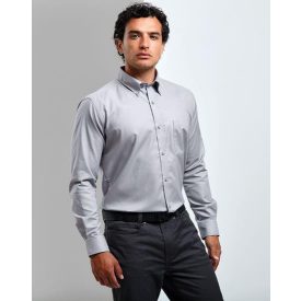 Premier hosszú ujjú ing Signature Oxford 135 ezüst