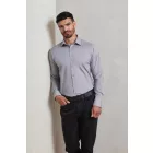 Premier hosszú ujjú ing Popline Stretch 115 ezüst