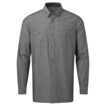 Premier hosszú ujjú ing Organic Chambray 160 farmer szürke